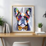 Geometric Bulldog - Paint by Number Kit