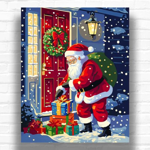 Santa Deliver Presents - Paint by Numbers
