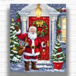 Santa Festive Welcome - Paint by Numbers