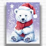 Santa Polar Bear - Paint by Numbers Santa Polar Bear - Paint by Numbers