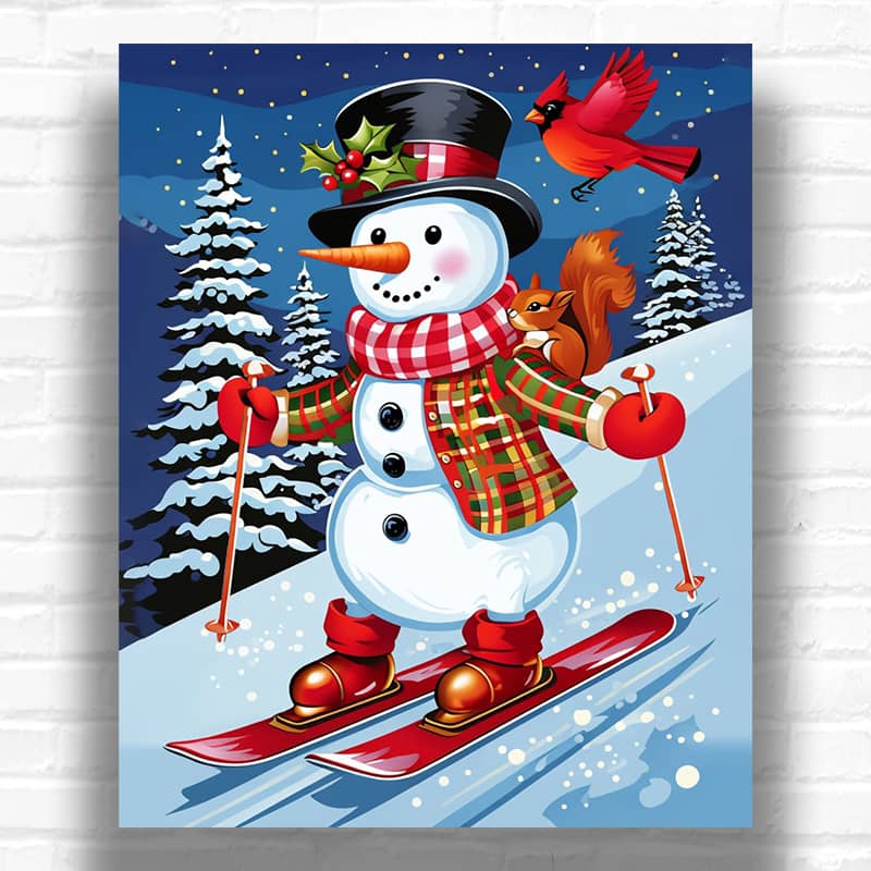 Snowman Skiing