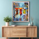 Women Walking In Rain - Paint by Number Kit