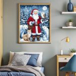 Woodland Santa with Animals - Paint by Number Kit