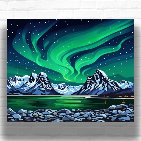 Aurora Borealis Dance - Paint by Numbers Kit
