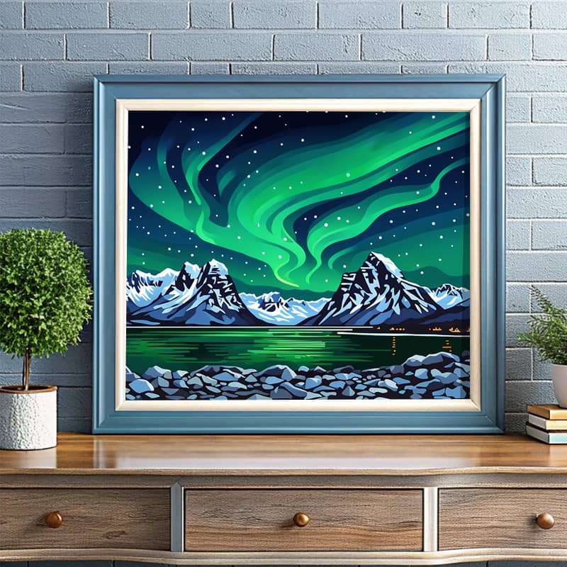 Aurora Borealis Dance - Paint by Numbers