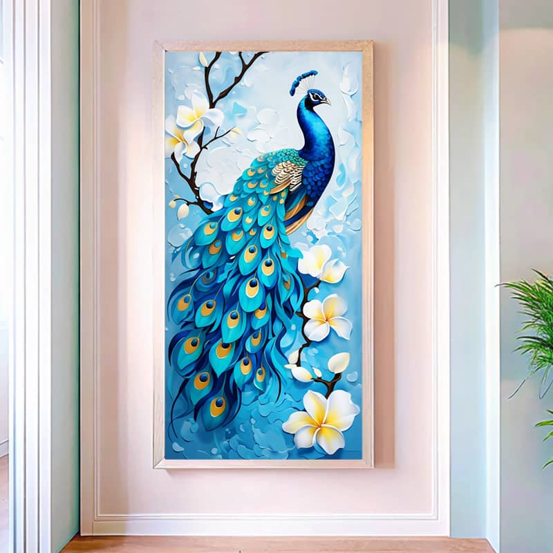 Blue Royal Peacock - Large Paint by number