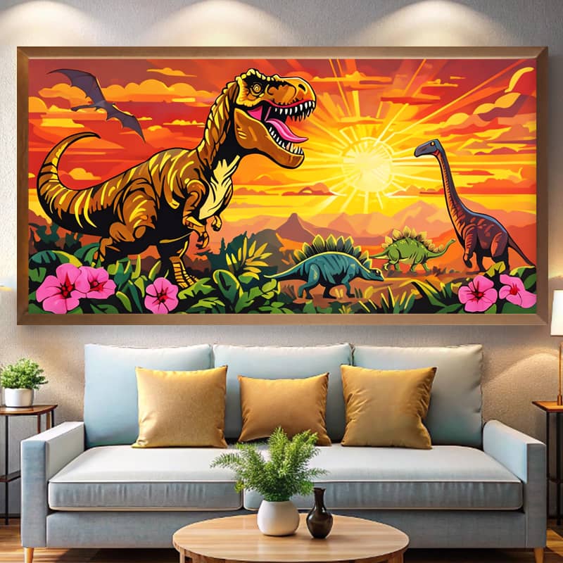Jurassic Sunset - Paint by Number Kit