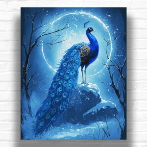 Moonlit Peacock - Paint by Numbers Kit