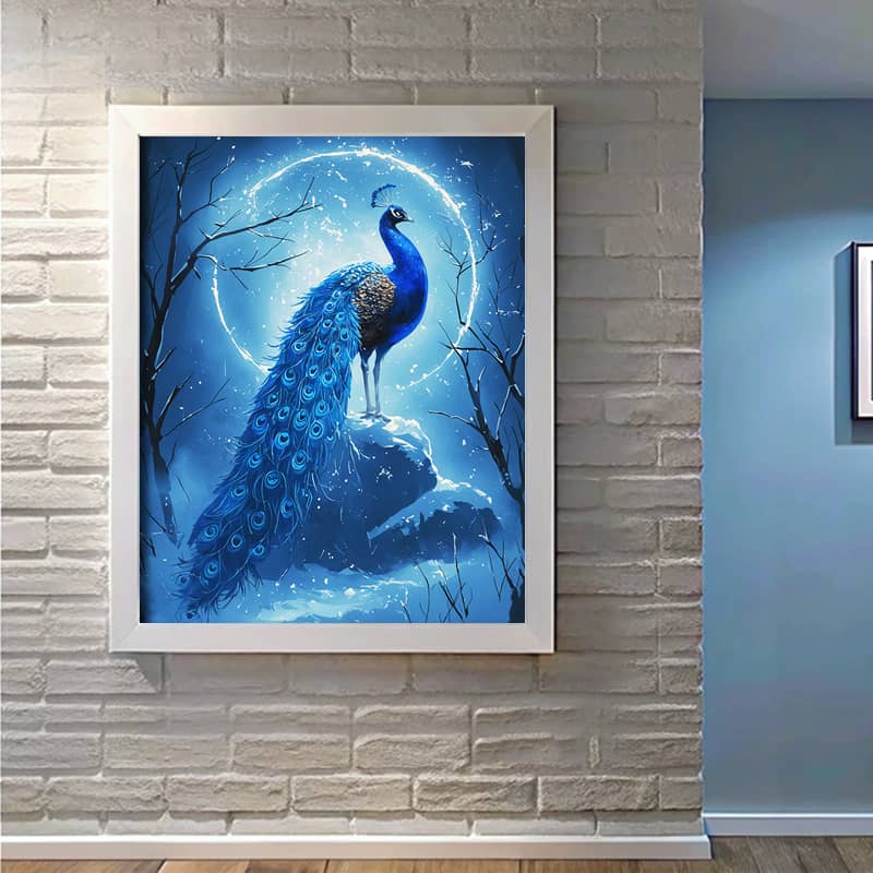 Moonlit Peacock - Paint by Numbers