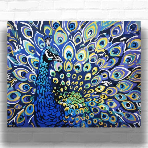 Peacock in Bloom - Paint by Numbers Kit