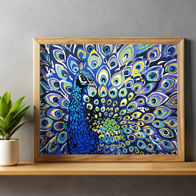 Peacock in Bloom - Paint by Numbers