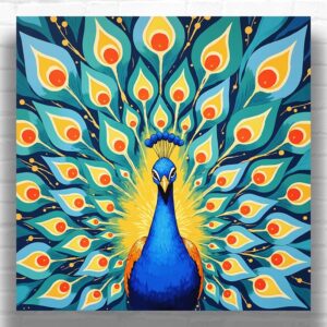 Peacock in Full Bloom - Paint by Numbers Kit