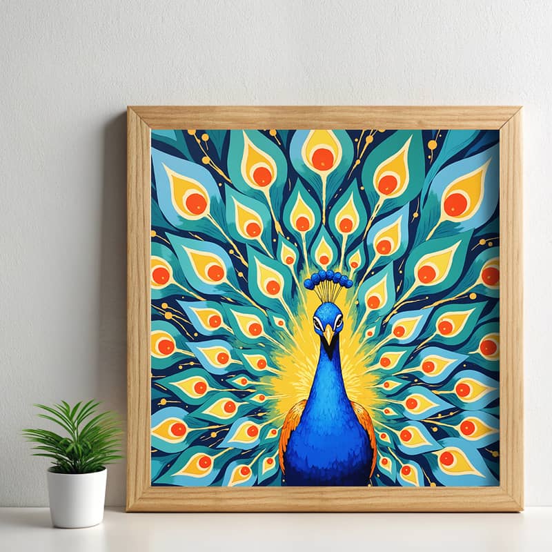 Peacock in Full Bloom - Paint by Numbers