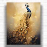 Peacock in Golden Light - Paint by Numbers Kit