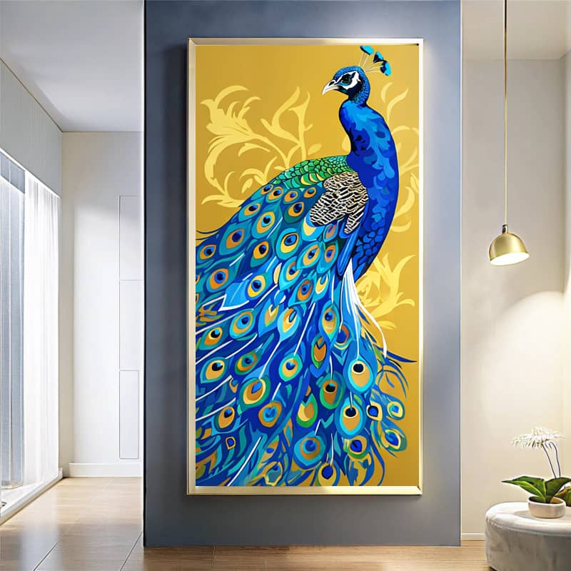 Peacock in Radiant Glory - Large Size Paint by Numbers