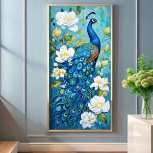 Peacock with Magnolia - Large Paint by Number Kit
