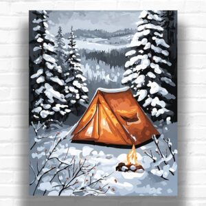 Winter Camping - Paint by Numbers Kit