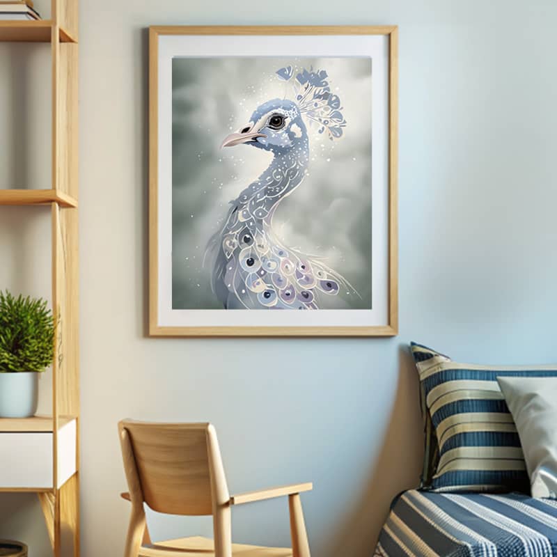 A Peacock Portrait - Paint by Number