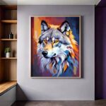 Abstract Wolf Head - Paint by Numbers Kit