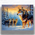 Alpha Wolf Pack - Wolf Paint by Number Kits