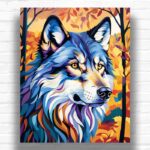 Autumn Wolf - Wolf Paint by Number Kit