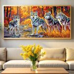 Autumn Wolves – Extra Large Paint by Numbers for Forest Wildlife Art