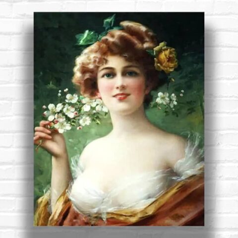 Blossoming Beauty by Emile Vernon – Famous Art Paint by Numbers