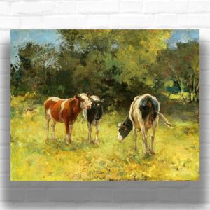 Cows on Pasture by Alfred Kowalski 1910 - Popular Paint by Number