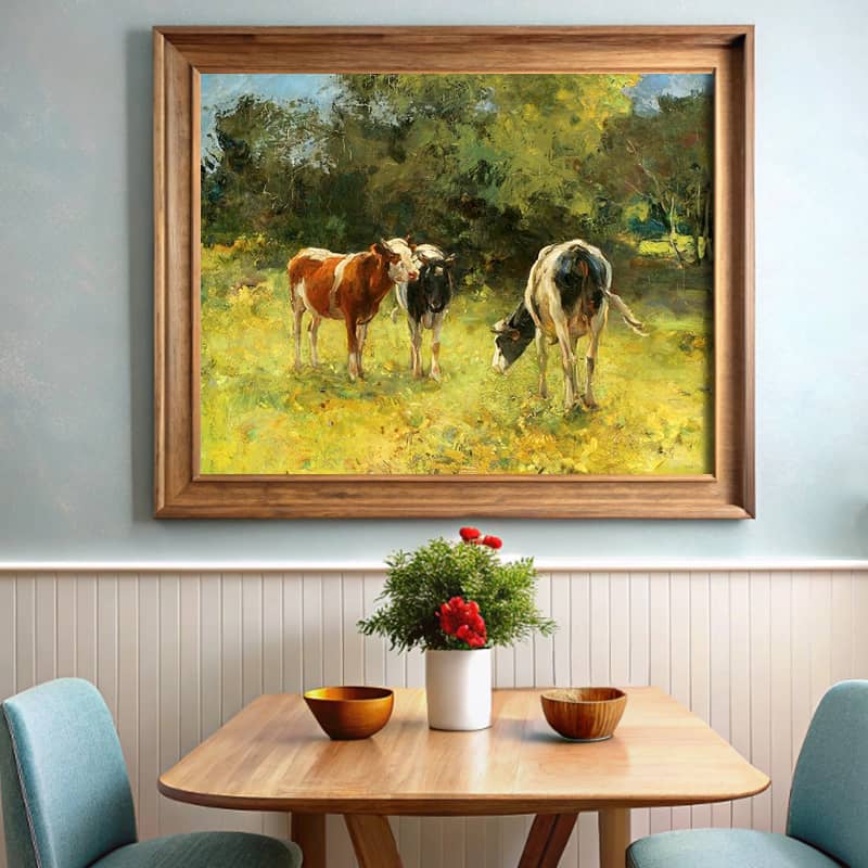 Cows on Pasture by Alfred Kowalski 1910 - Popular Paint by Numbers