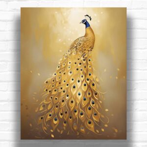Golden Peacock - Paint by Numbers Kit