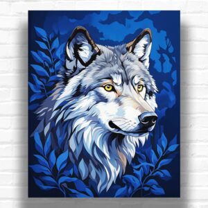 Grey Wolf Portrait - Paint by Number Wolf Pictures