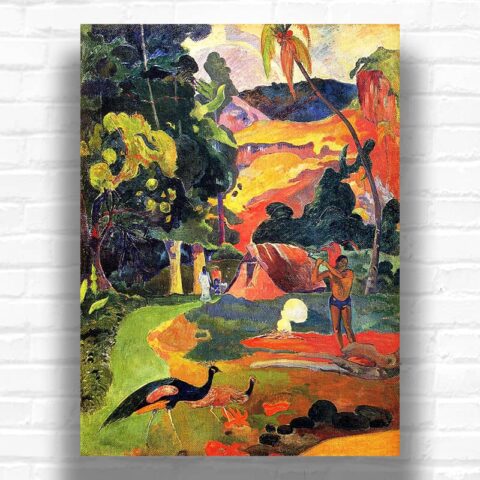 Landscape with Peacocks by Paul Gauguin - Paint by Numbers