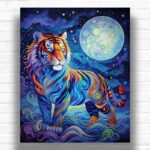 Mystical Tiger Paint by Numbers – Fantasy Moon Art