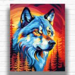 Mystical Wolf Portrait - Wolf Paint by Number Kit