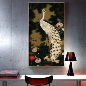 Old Pine Tree and Peacock - Famous Paint by Numbers
