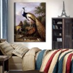 Peacock, Hen and Cock Pheasant in a Landscape - Paint by Numbers