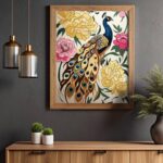 Peacock and Flowers - Paint by Numbers Kit