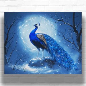 Peacock at Night - Paint by Numbers Kit