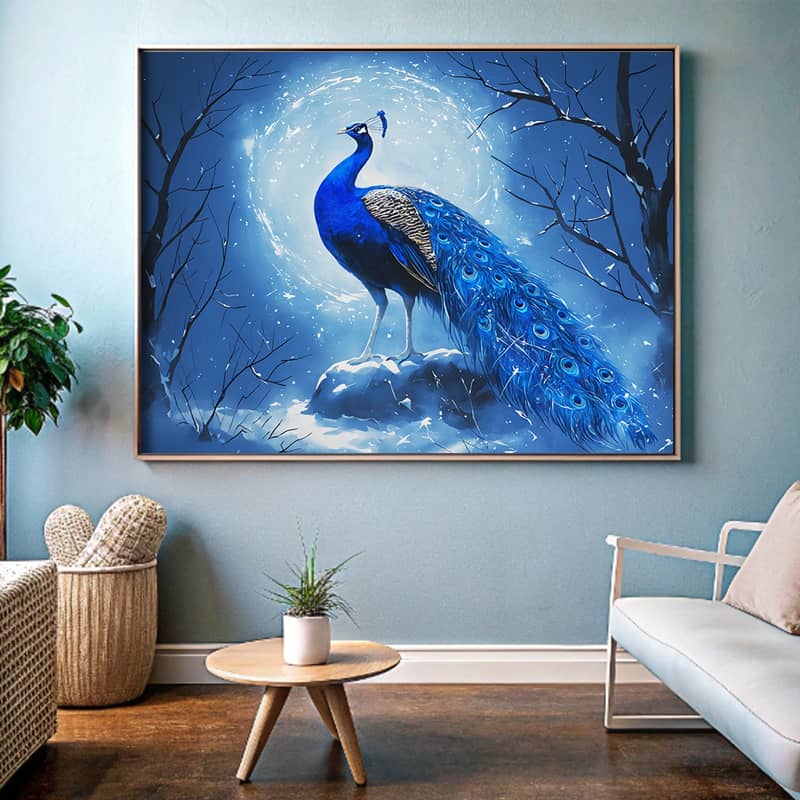 Peacock at Night - Paint by Numbers