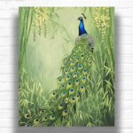 Peacock in Bamboo Grove - Paint by Numbers Kit