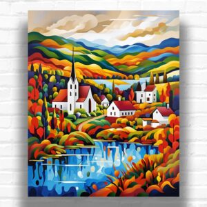 Quaint English Village - Paint by Numbers Kit