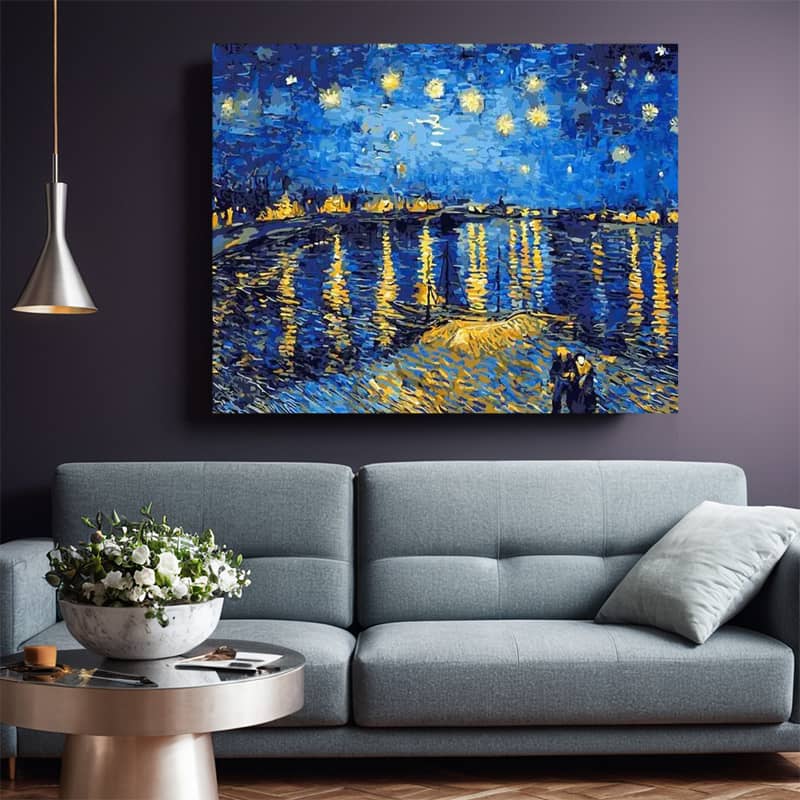 Starry Night Over the Rhône by Vincent Van Gogh 1888 - Paint by Numbers