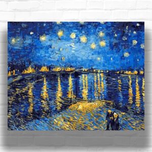 Starry Night Over the Rhone by Vincent van Gogh 1888 - Paint by Numbers Famous