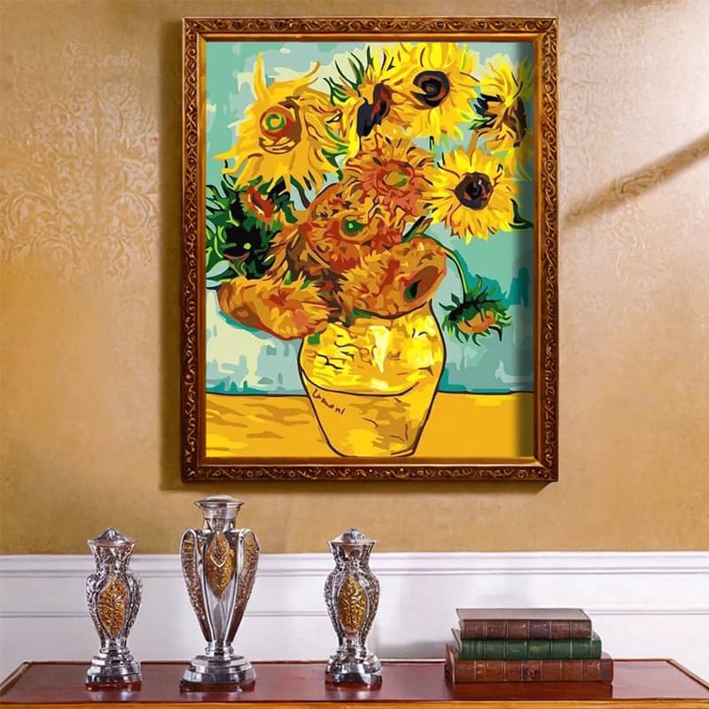 Sunflowers by Vincent van Gogh 1888 (Munich Version) - Paint by Number