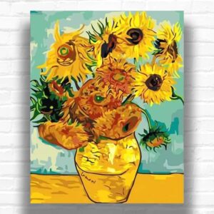 Sunflowers by Vincent van Gogh (Munich Version) - Famous Paint by Numbers
