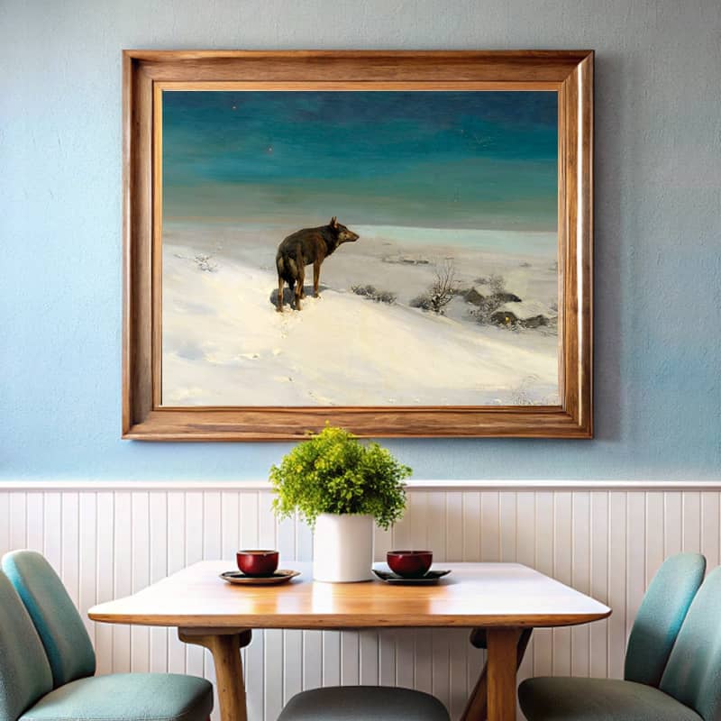 The Wolf by Alfred Kowalski 1915 Paint by Number – Winter Landscape Art