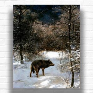Timber Wolf by Alfred Kowalski Paint by Numbers - Winter Forest Wolf Art