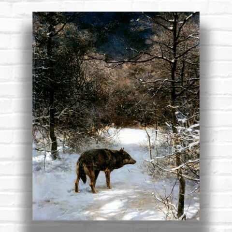 Timber Wolf by Alfred Kowalski Paint by Numbers - Winter Forest Wolf Art