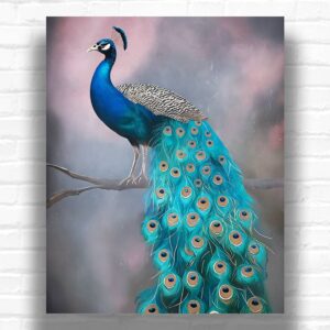Turquoise Peacock - Paint by Numbers Kit