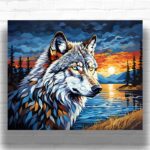 Wolf Sunset - Paint by Numbers Kit